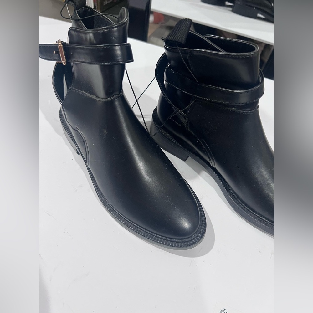 H&M Black Ankle Boots with Strap